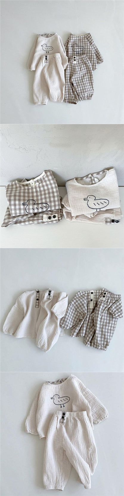 Organic Cotton Linen Baby Set - Breathable 2-Piece Outfit for Babies & Toddlers 6M-3Y, Casual Everyday Spring Summer Clothes