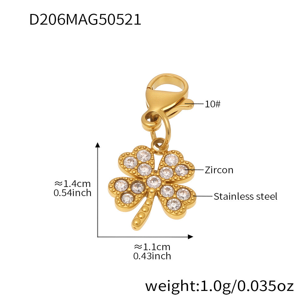 OMAIKA 5A Zircon Multi-element DIY Bracelet fashion European and American Anklet Stainless Steel Furnace Vacuum Electroplating Jewelry
