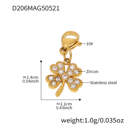 OMAIKA 5A Zircon Multi-element DIY Bracelet fashion European and American Anklet Stainless Steel Furnace Vacuum Electroplating Jewelry