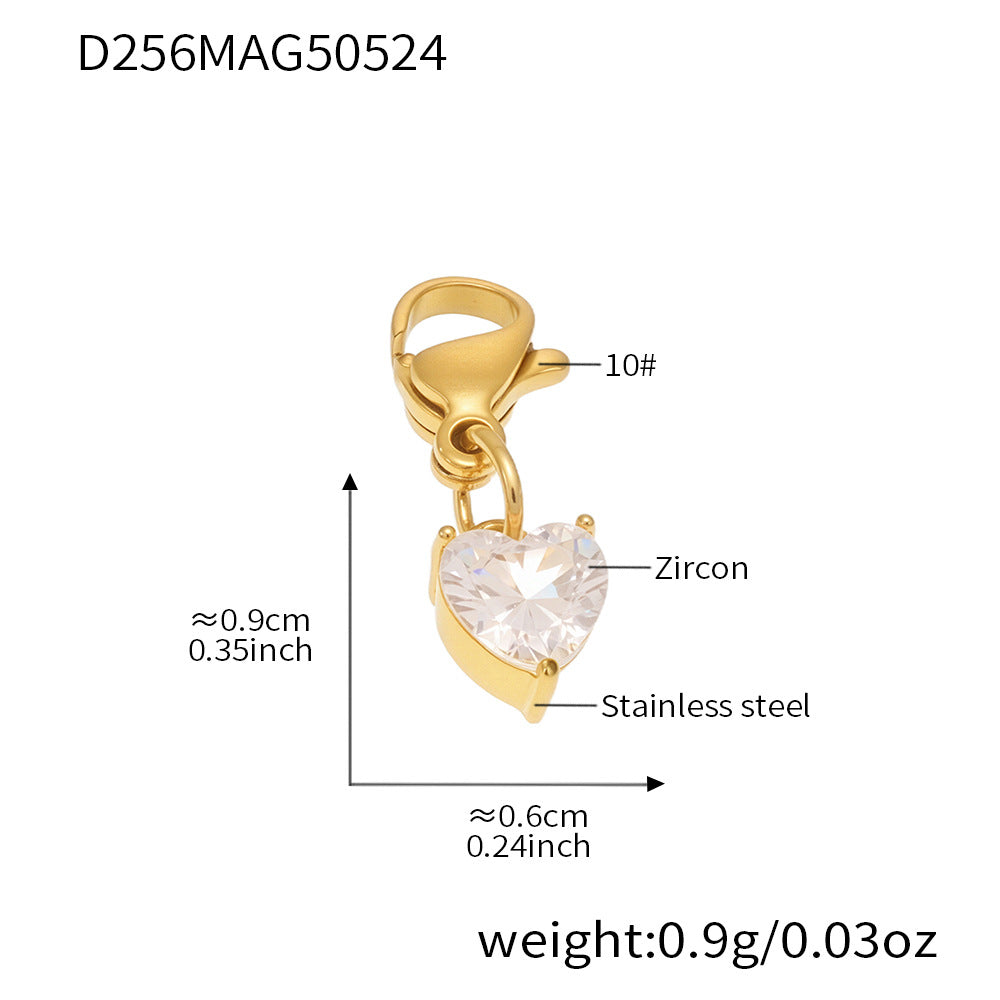 OMAIKA 5A Zircon Multi-element DIY Bracelet fashion European and American Anklet Stainless Steel Furnace Vacuum Electroplating Jewelry