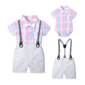 Baby Boy First Birthday Outfit - British Style 2-Piece Cotton Linen Suit for Christening, Baptism, Photo Shoot (1-3 Years)