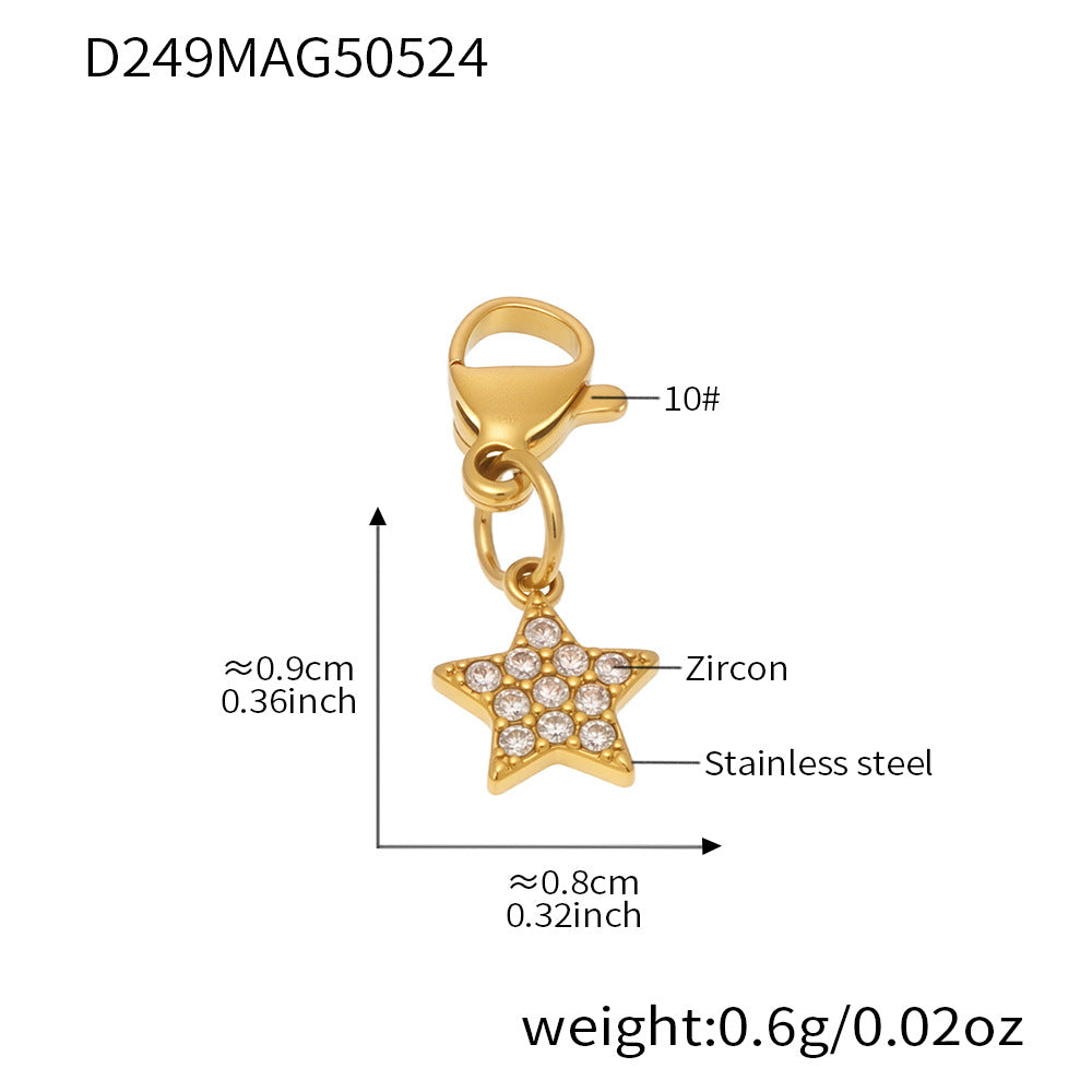 OMAIKA 5A Zircon Multi-element DIY Bracelet fashion European and American Anklet Stainless Steel Furnace Vacuum Electroplating Jewelry