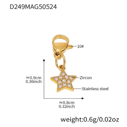 OMAIKA 5A Zircon Multi-element DIY Bracelet fashion European and American Anklet Stainless Steel Furnace Vacuum Electroplating Jewelry