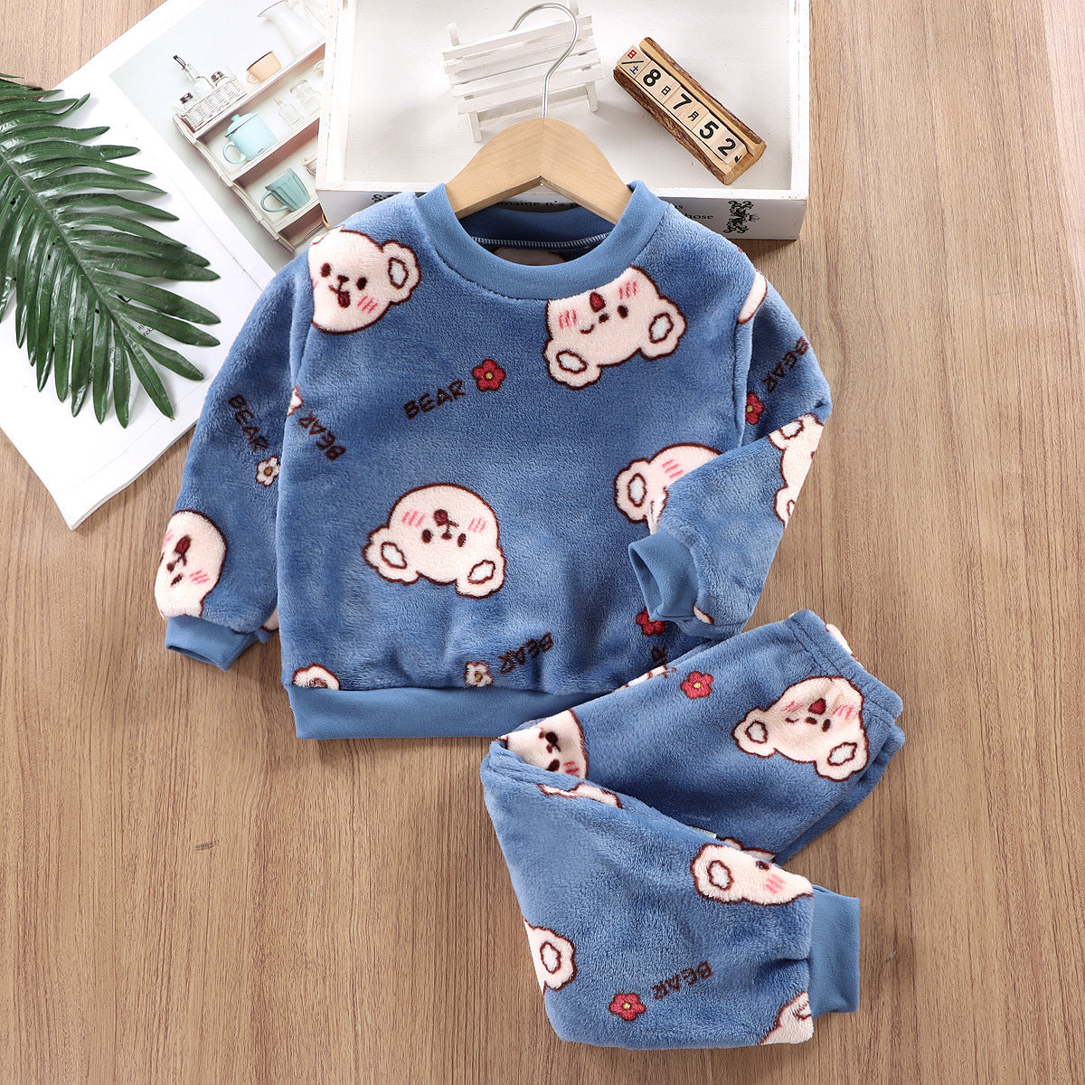 Kids Flannel Pajama Set - Cozy Thermal Lounge Wear for Boys & Girls | Winter Warm Fleece Sleepwear (2-10 Years)