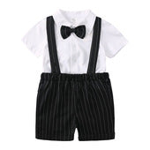 Baby Boy First Birthday Outfit - British Style 2-Piece Cotton Linen Suit for Christening, Baptism, Photo Shoot (1-3 Years)